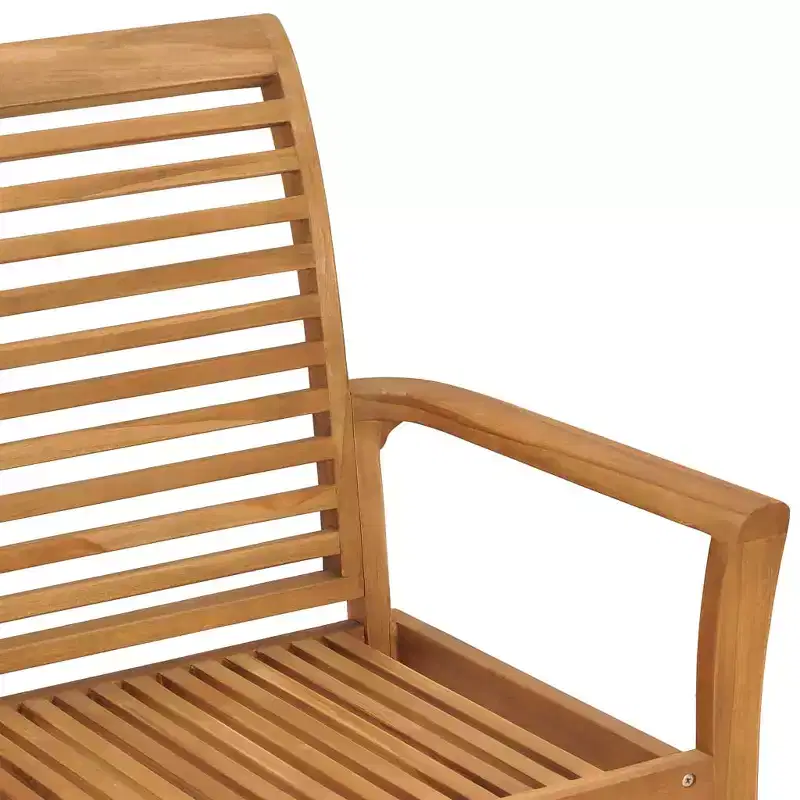 Garden Bench Teak, Cream White Teak wood Medium Sturdy