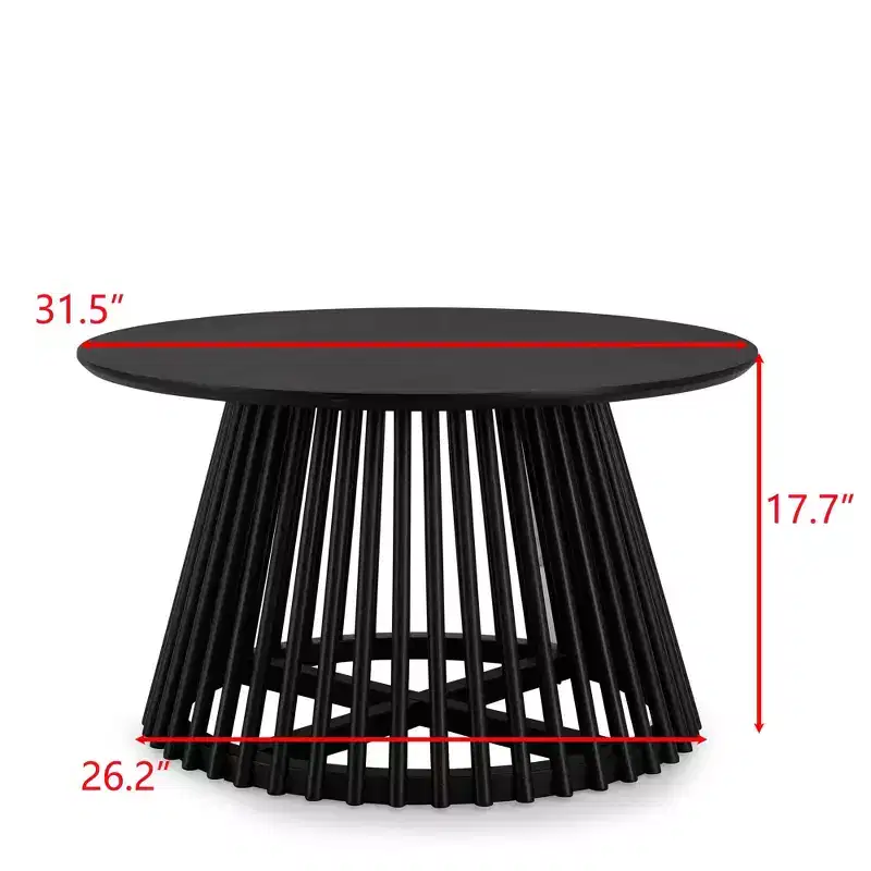 AndMakers 1 31.5 in. Round Wood Coffee Table