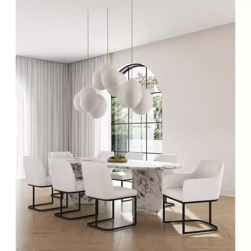 Serena Modern Leatherette Upholstered Dining Chair Set