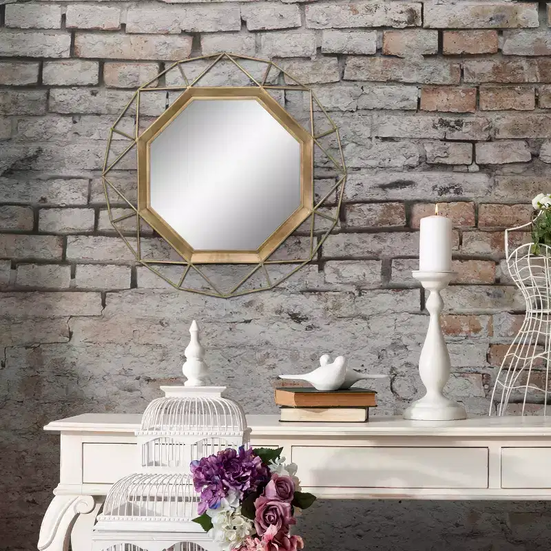 28.3 x 28.3 Metal Octagon Decorative Mirror