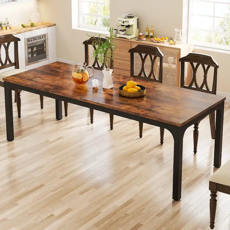 Dining Table for 6-8 Person, 78 inch Long Rectangular Kitchen Dining Table