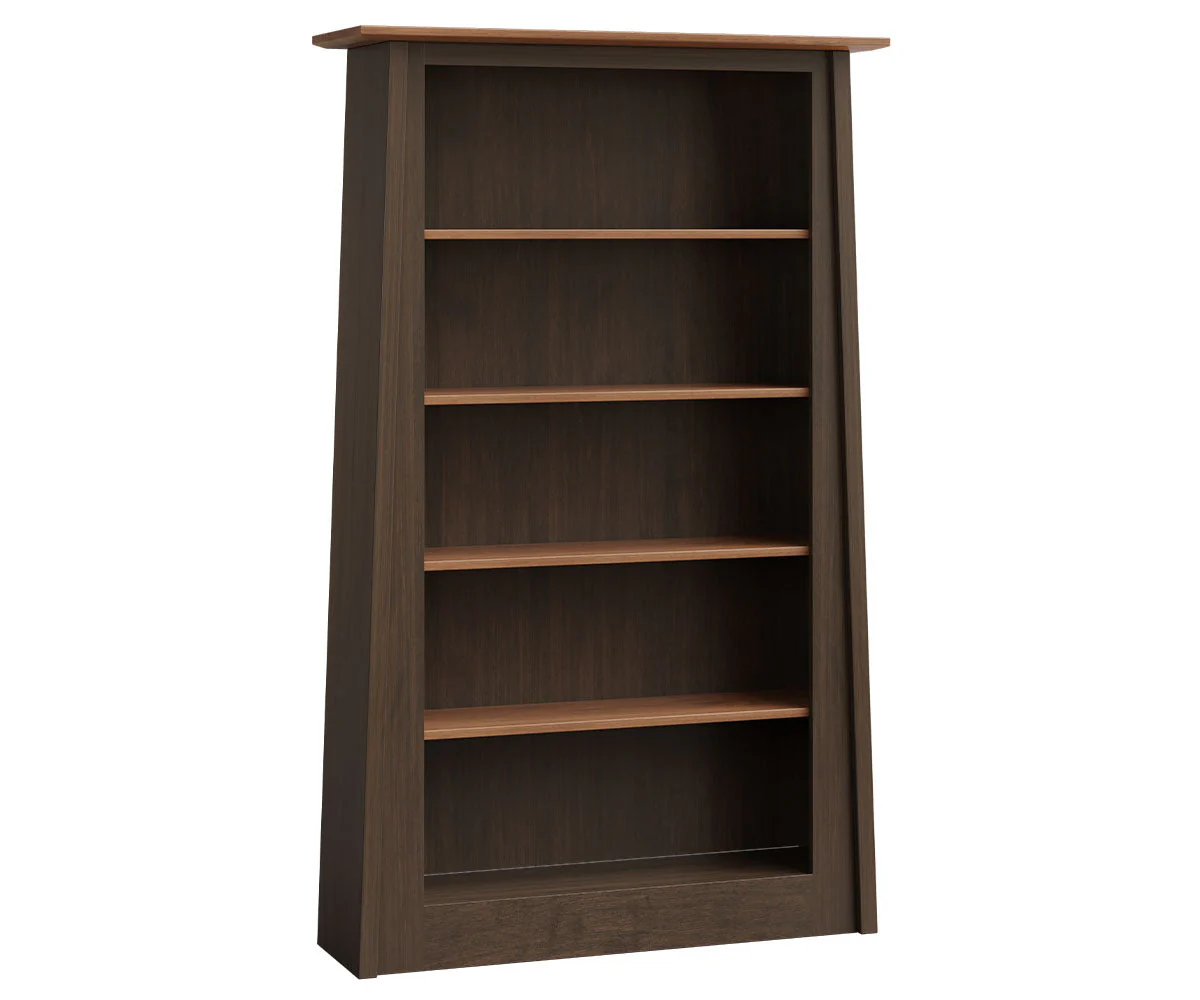Solid Wood Tall Bookcase with Adjustable Shelves and Deep Storage