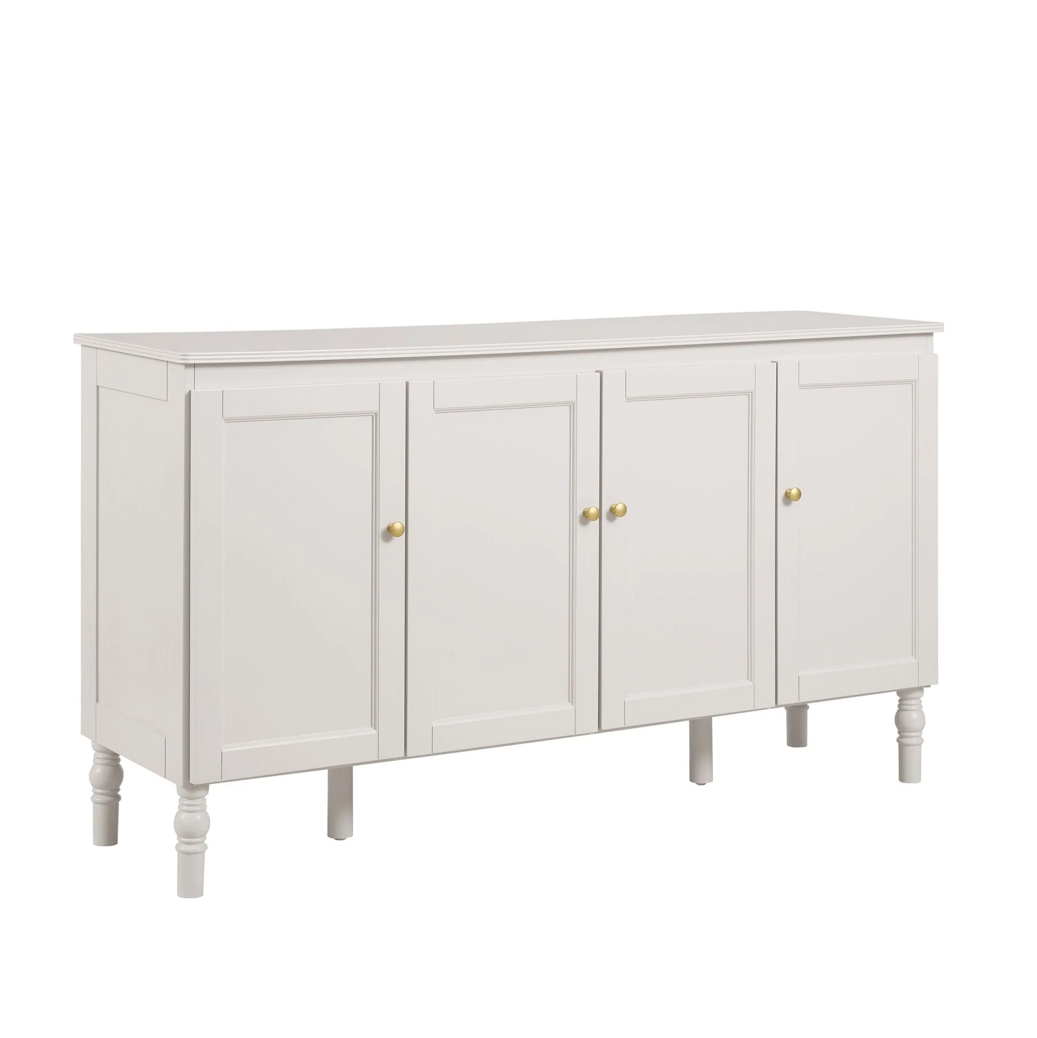Classic Stone Grey Painted Sideboard with 4 Doors for Living Room