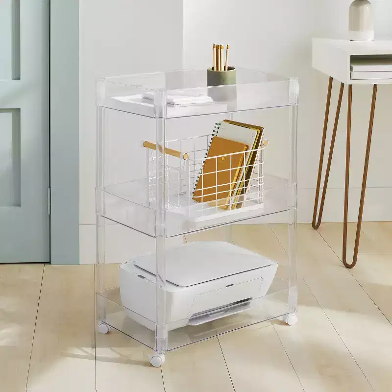 3 Tier Clear Storage Cart