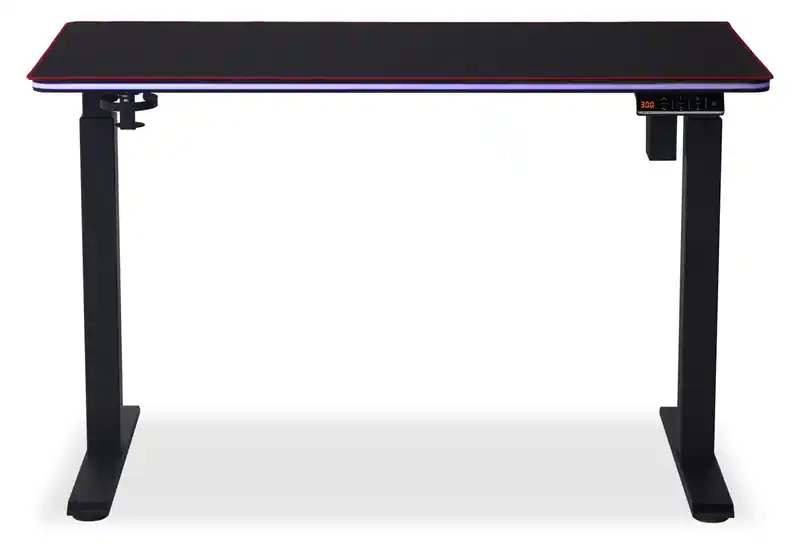 47 Gaming Office Desk with Electric Height Adjustment and RGB Lighting