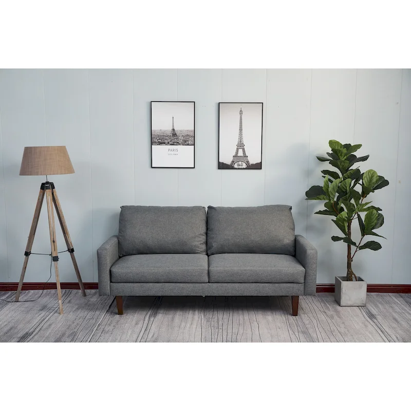 Adelaide 70 Linen Square Arm Sofa