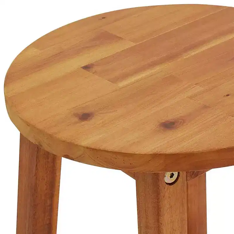 vidaXL Bar Stool Set of 8 Natural wood Solid Acacia wood Standard