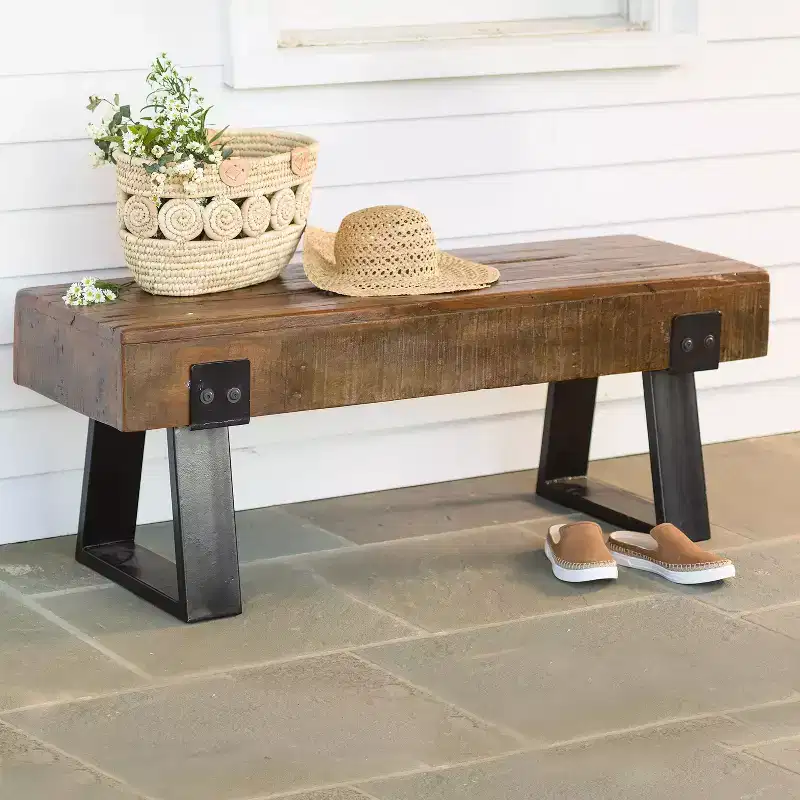 Evergreen Richland Indoor/Outdoor Reclaimed Wood Bench