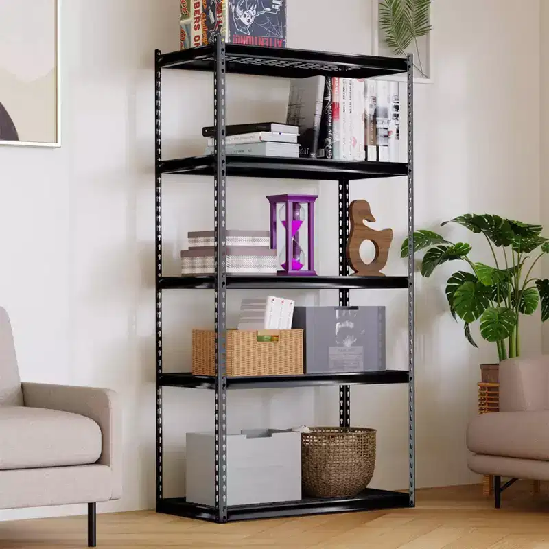 Atlas Shelving 5-Tier 36"x18"x72" Steel Boltless Shelving Load 4000lbs with Wire Deck Hammertone
