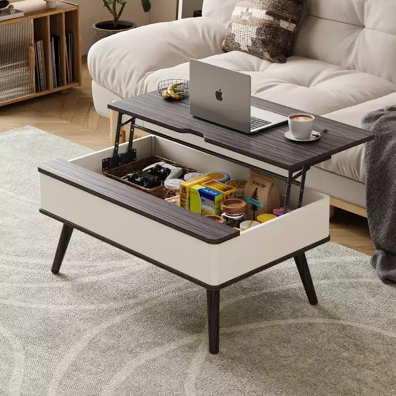 40'' Wood Lift Top Coffee Table with Hidden Storage -
