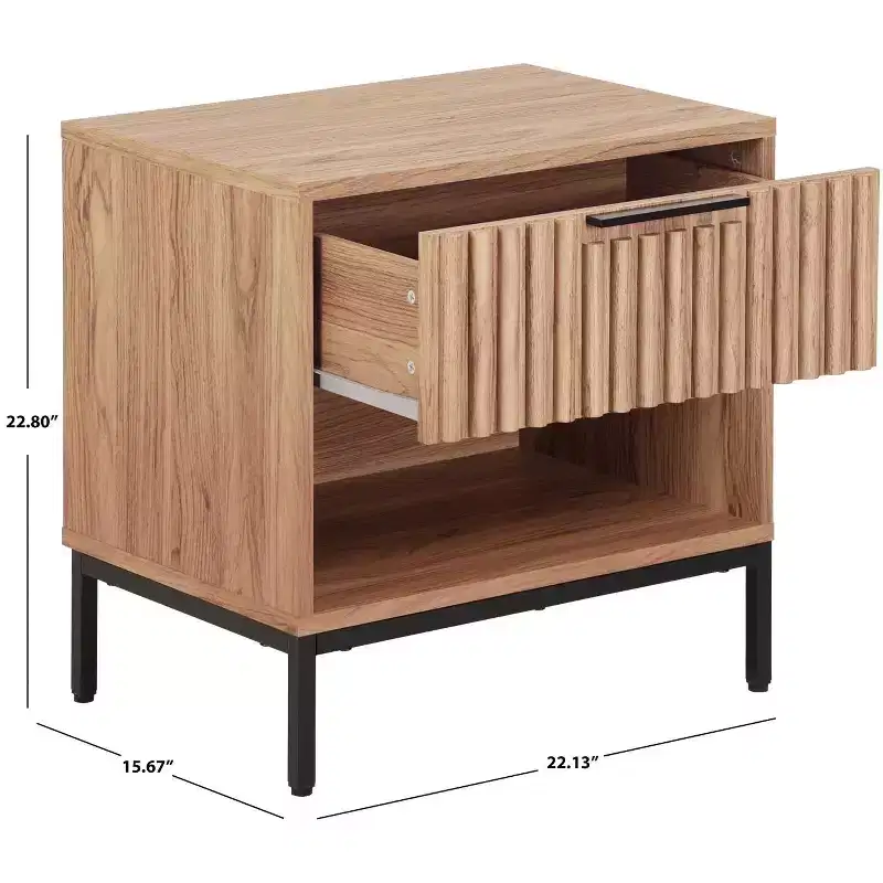 Lylia 1 Drawer Nightstand - NST9617 - Safavieh
