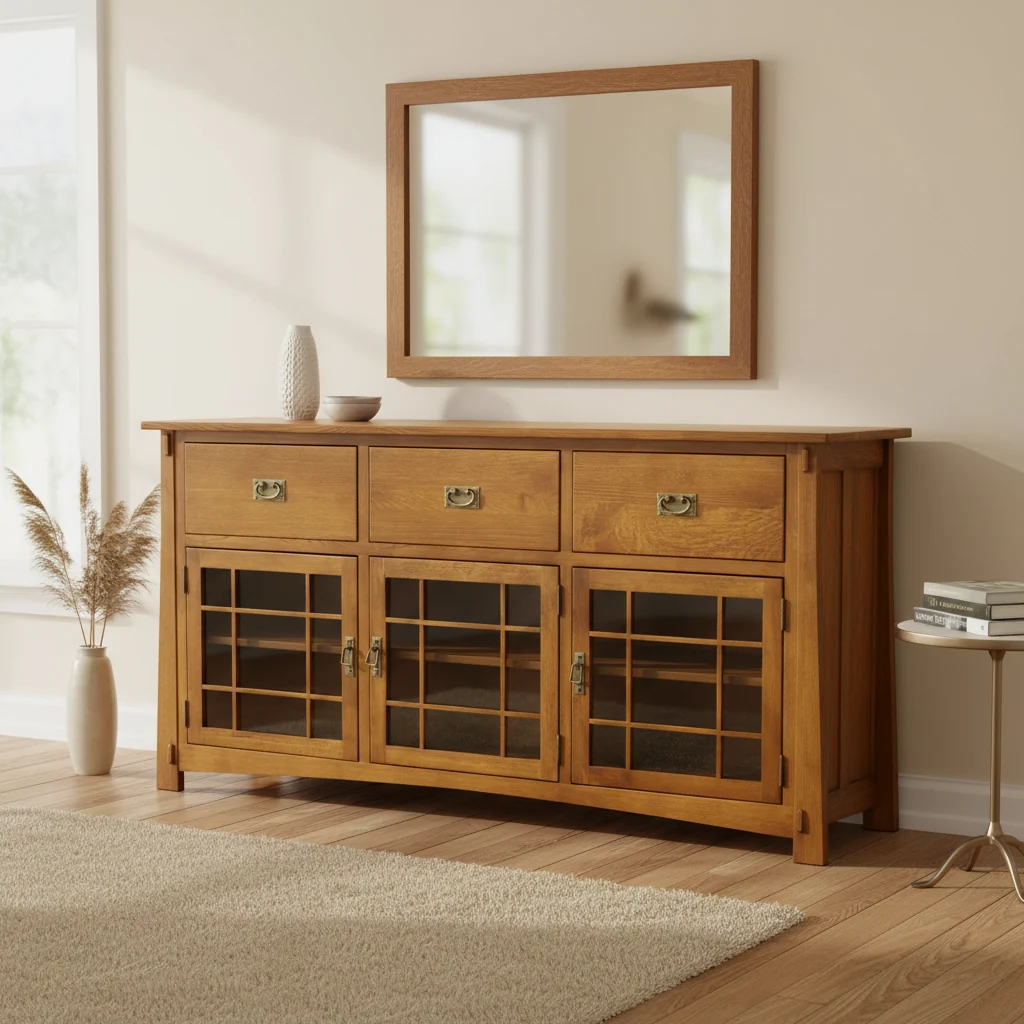 Craftsman Style Quarter Sawn Oak Sideboard - 72