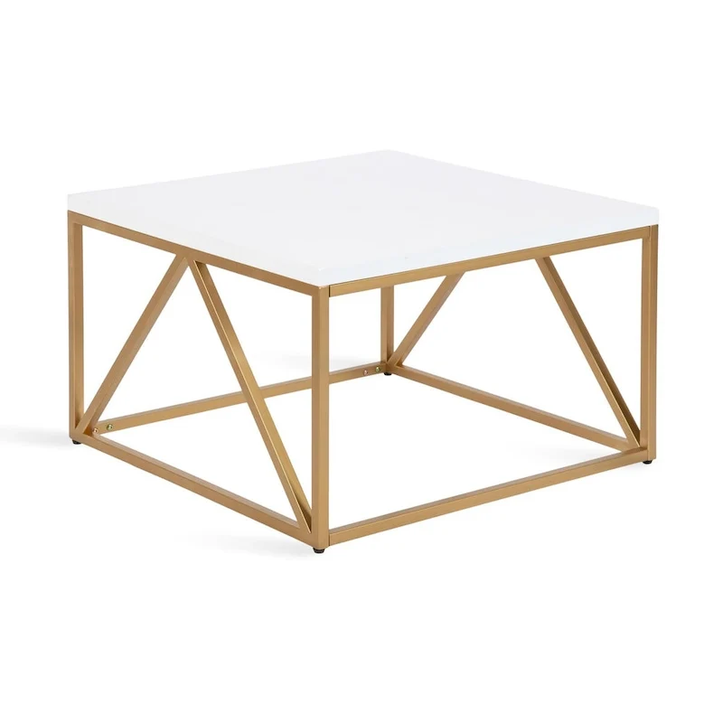 Kate and Laurel Kaya Wood and Metal Coffee Table - 28x28x18