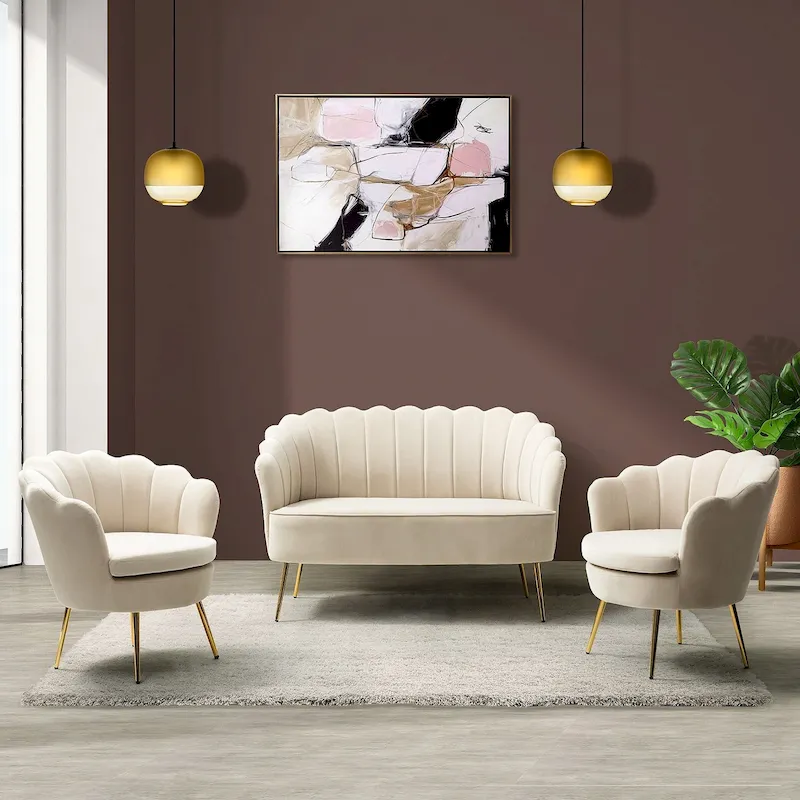Xabier 52 in. 3 Piece Living Room Set by HULALA HOME