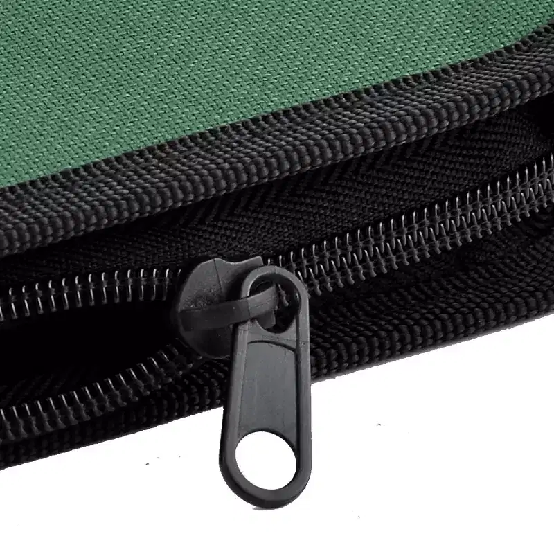 Zipper Closure Portable CD DVD Storage Organizer Nylon 11.2x6x2 - Black Green