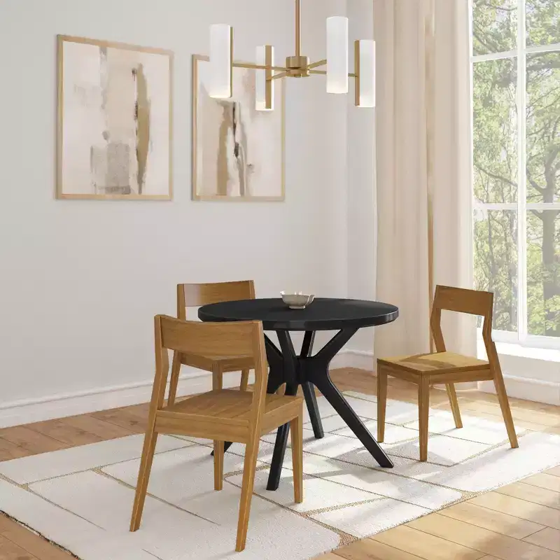Plank+Beam Verso Round Dining Table, 38 Solid Wood Kitchen & Dining Room Table