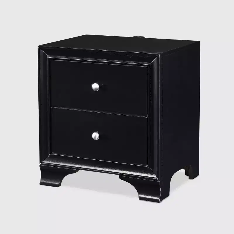 2 Drawer Nightstand with USB Charging Port