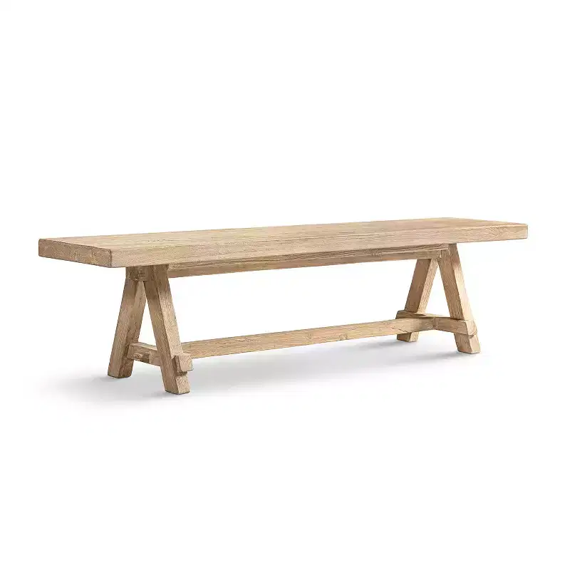 Jennifer Taylor Home Hawthorne 72 Reclaimed Elm Trestle Dining Bench