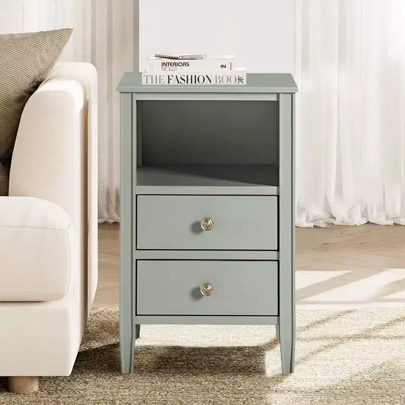 Comfort Pointe Winsley 2 Drawer Storage Nightstand