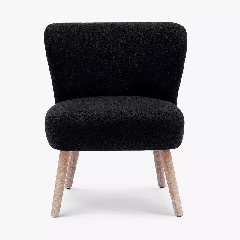 WestinTrends Genevieve 25 Wide Upholstered Boucle Armless Accent Chair