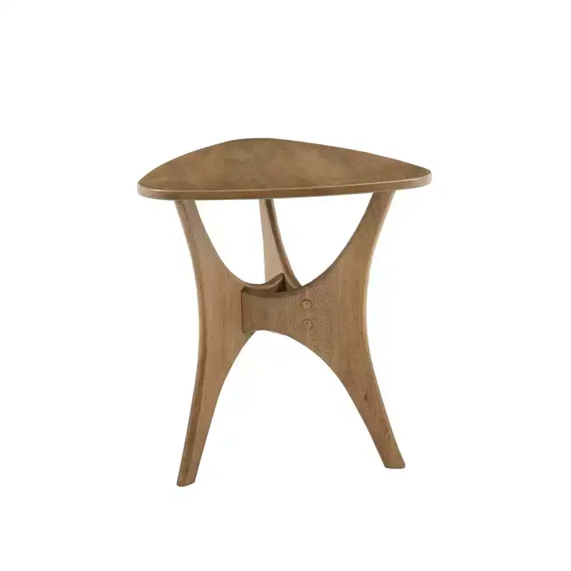 Triangular Wood Side Table