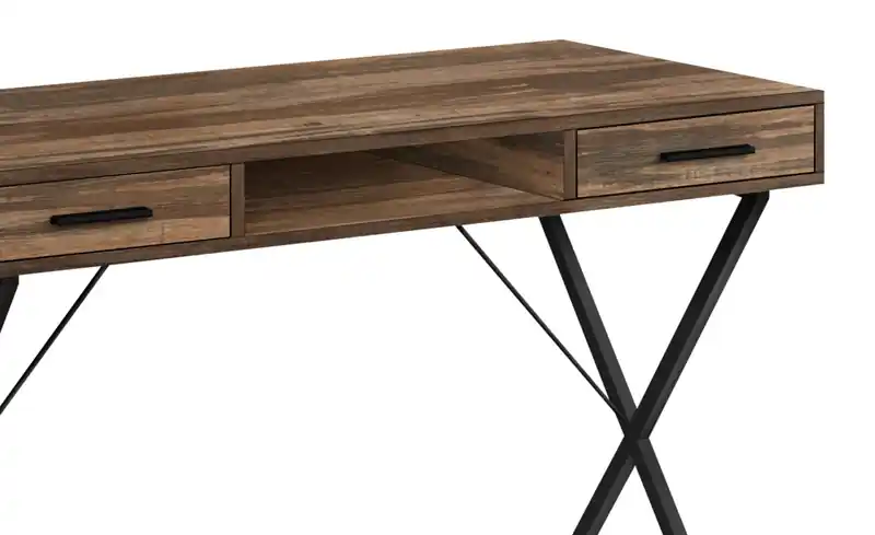 42 Office Desk with 2-Drawers & Cubbyhole