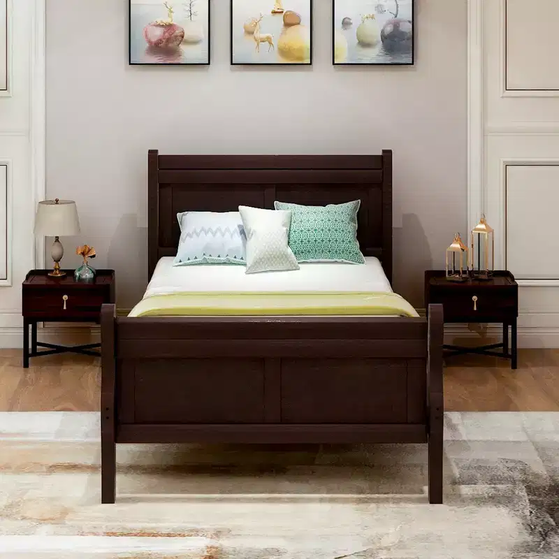 Twin size Platform Bed with Headboard and Footboard RE-ModernLuxe