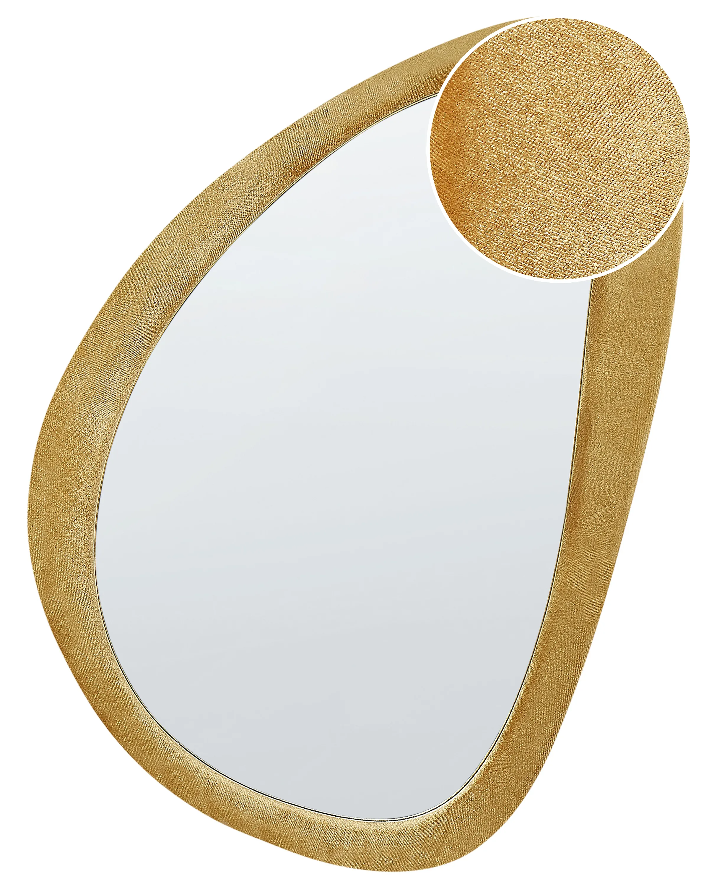 Specchio Velluto Senape 61x91 cm