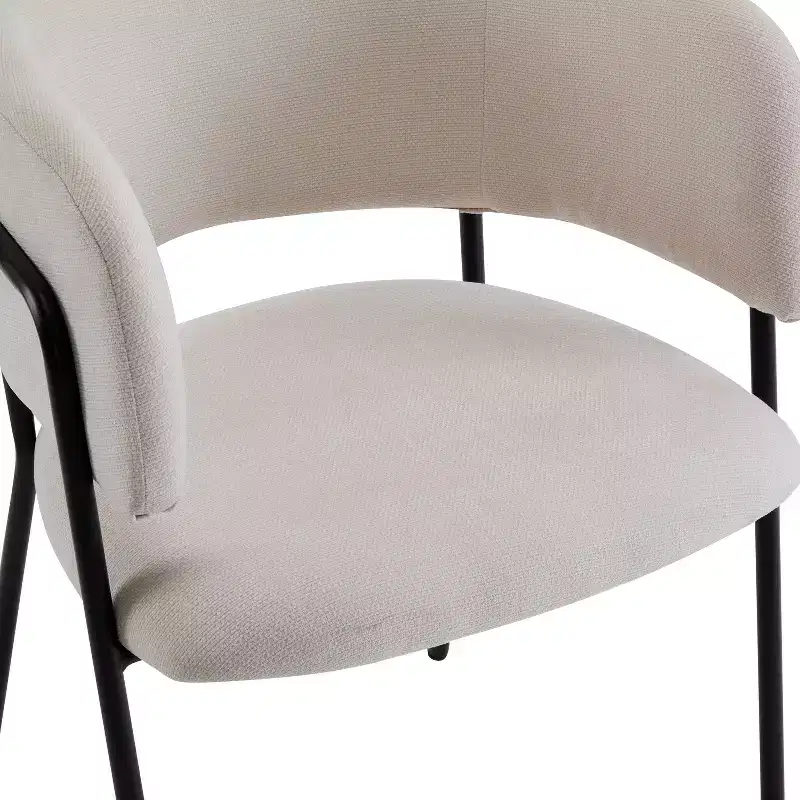 Christopher Knight Home Nest Modern Upholstered Dining Chairs with Metal Frame (Set of 2)