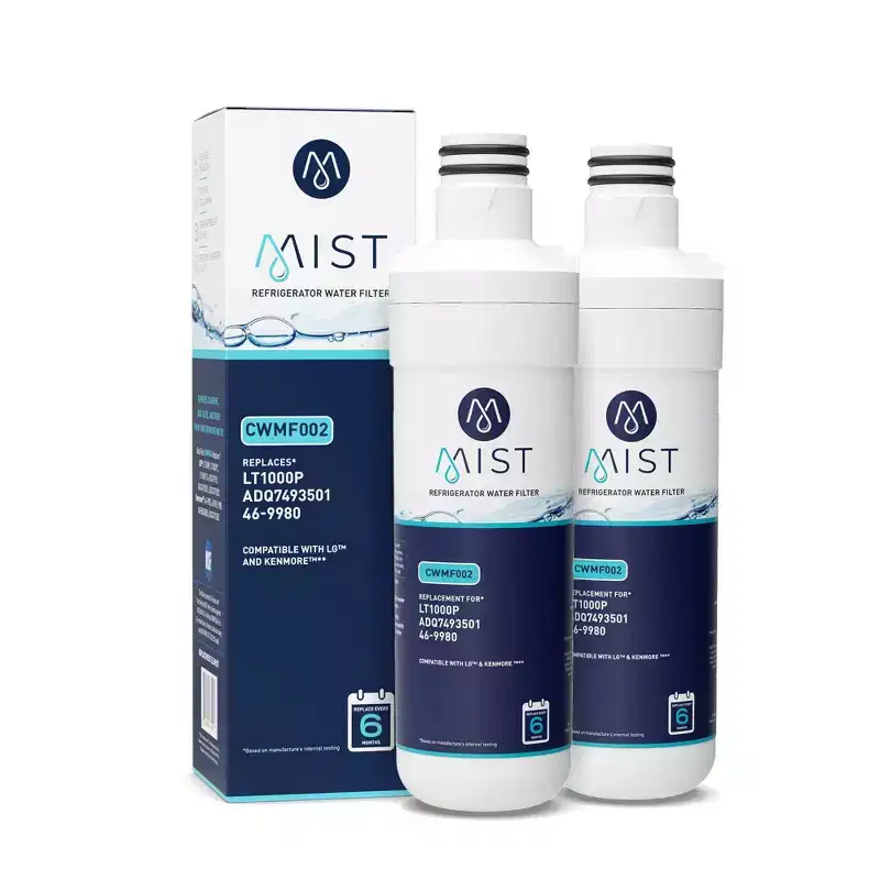 Mist Replacement Refrigerator Water Filter for LG LT1000P, MDJ64844601, Kenmore 46-9980 (2pk)
