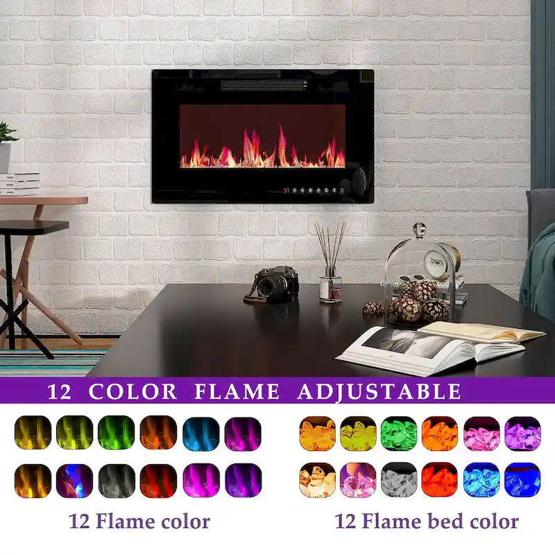 Luxurious TV Stand & Fireplace Combo Integrated LED Fireplace Features