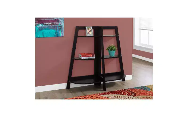 TUYOHW 3-Tier Modern Ladder Bookshelves,Open Bookshelf,Wood Shelf Book Racks,Bookcases for Small Space,Living Room,Bedroom,Office