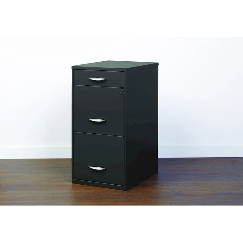 Charcoal 3-Drawer Vertical File Cabinet with Pencil Drawer