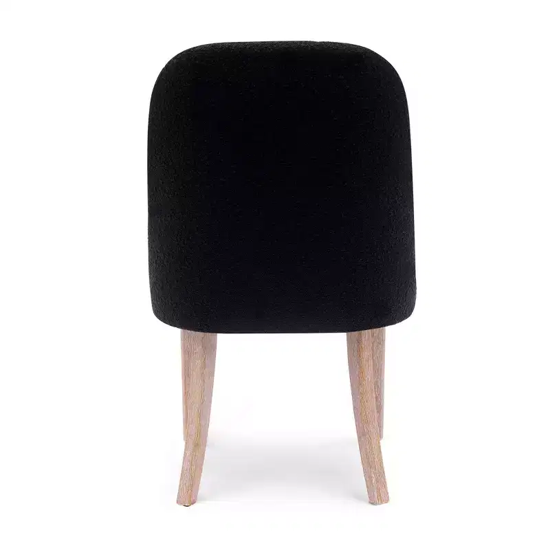 Mid-Century Modern Boucle Upholstered Dining Chair, Set of 6, Water-Resistant Fabric