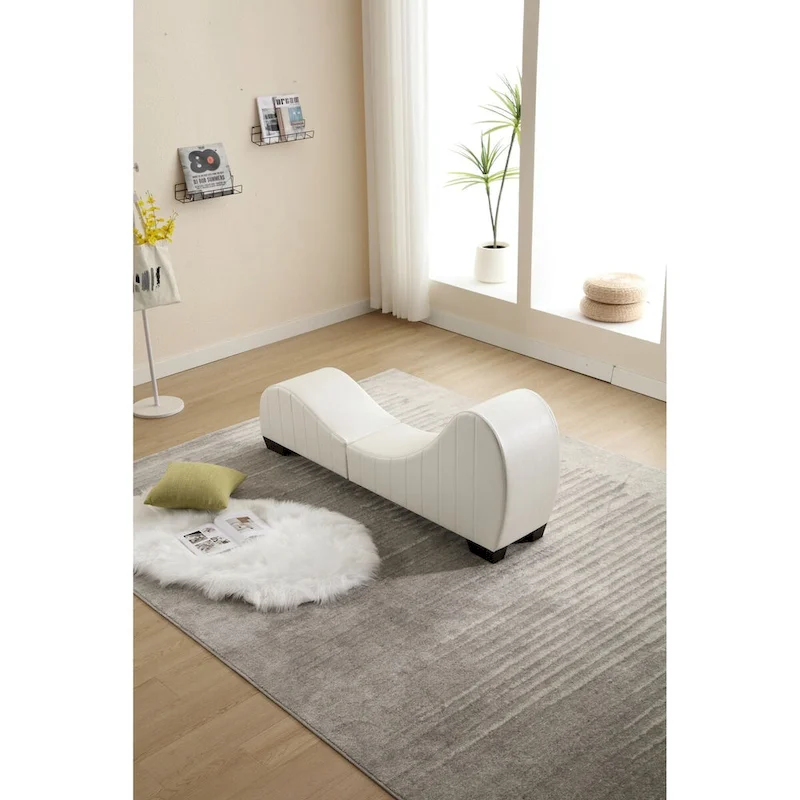 Modern Faux Leather Curved sofa