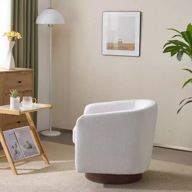 Living Room Swivel Barrel Accent Chair