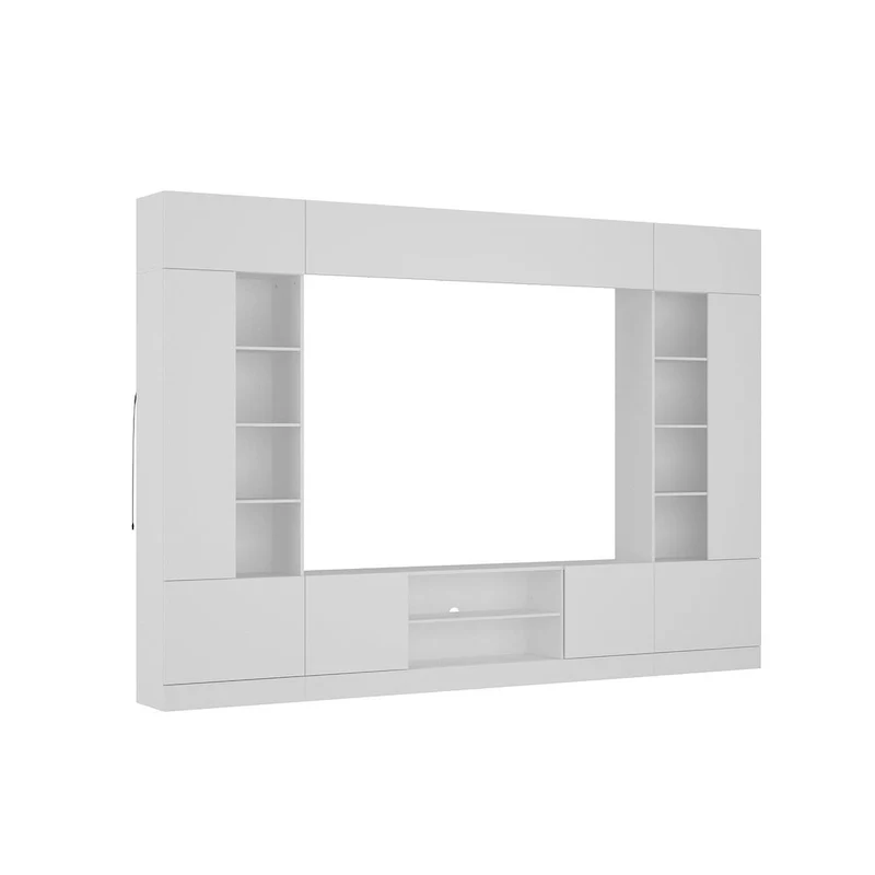 Versatile Wall Unit TV Stand LED Lighting - Accommodates TVs up to 75