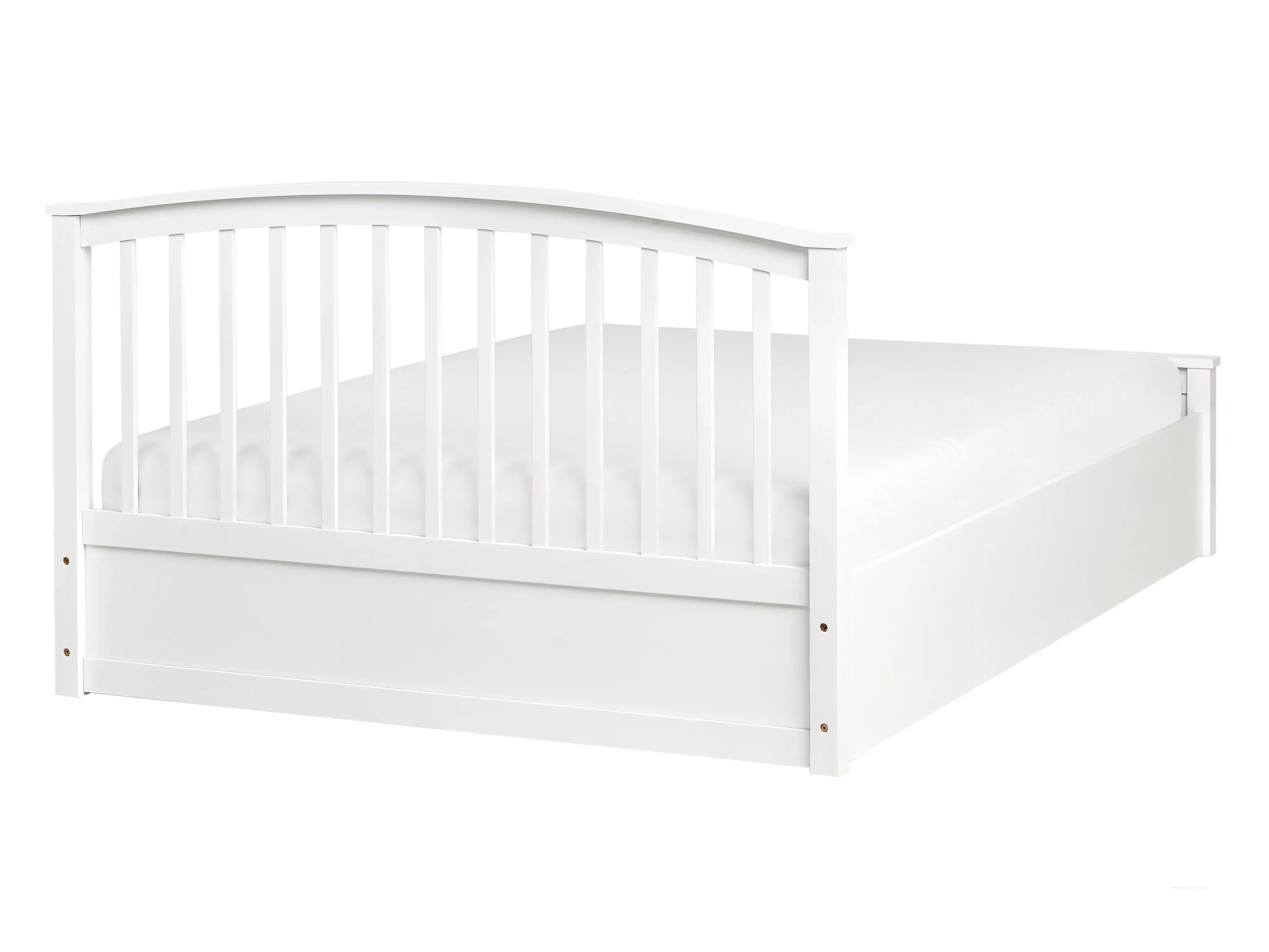 Letto contenitore Legno di pino  140 x 200 cm Bianco