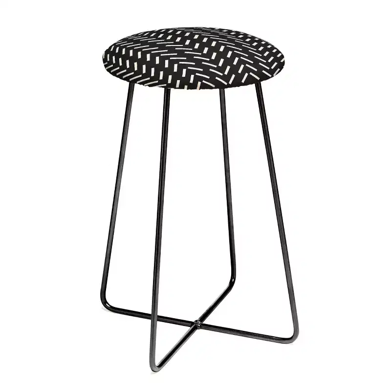 Nick Quintero Herringbone Counter Height Barstool - Deny Designs