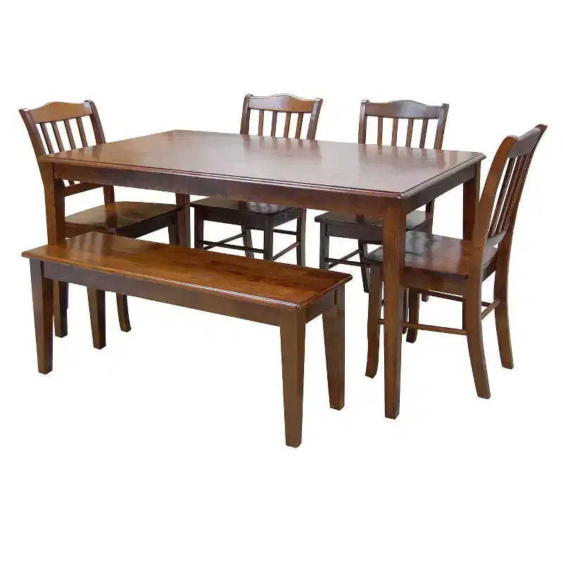 6pc Shaker Dining Set Walnut - Boraam