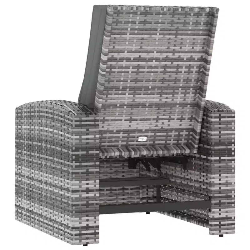 vidaXL Garden Reclining Chair PE Rattan Single Sofa