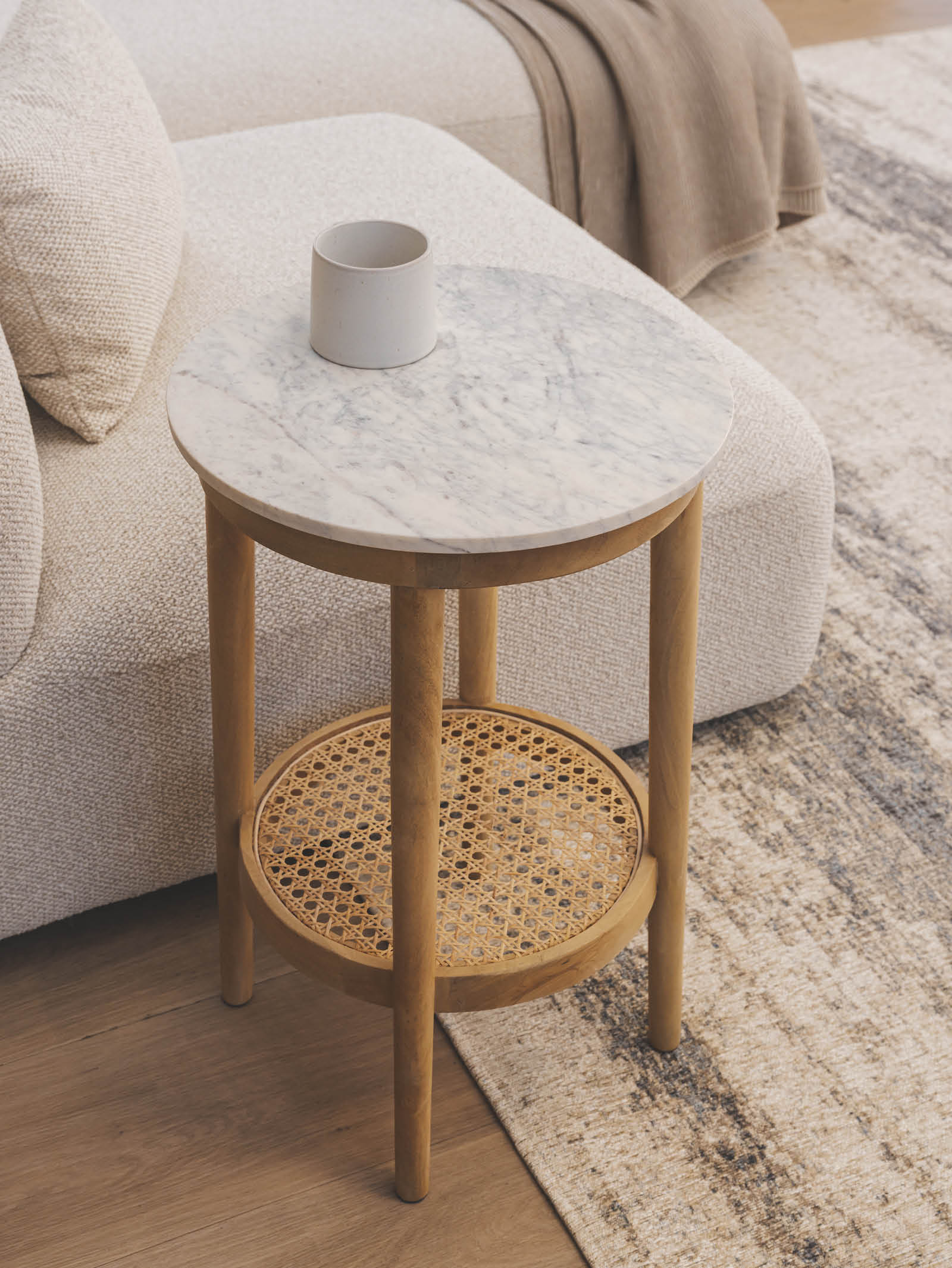 Marble Side Table for Living Room