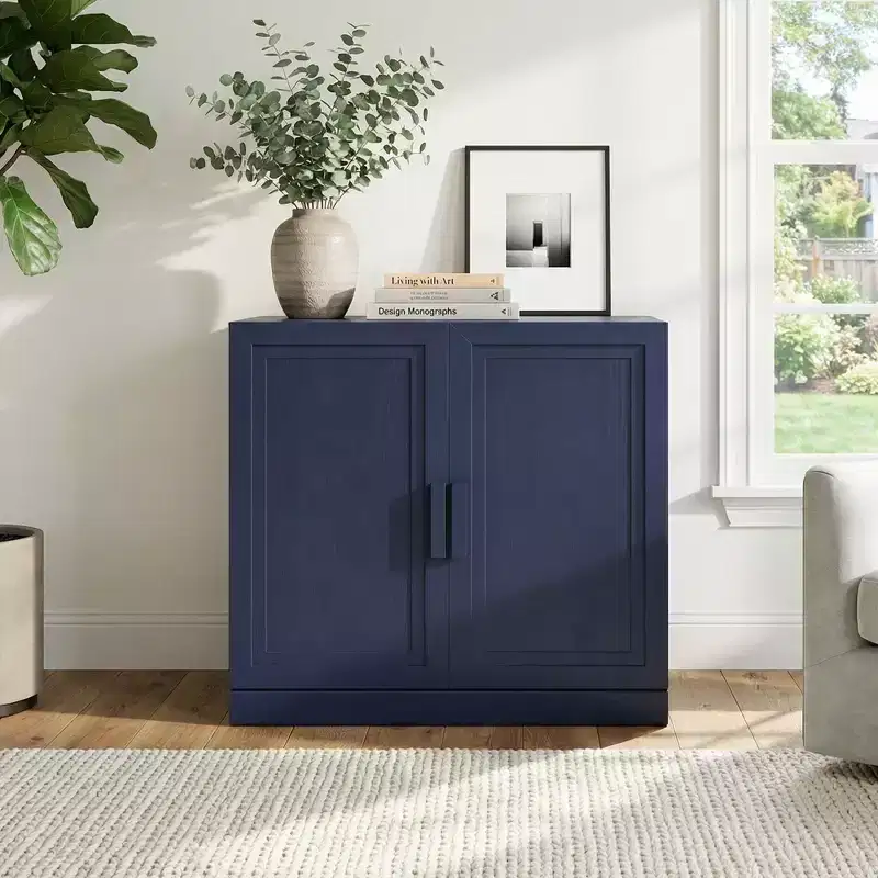 Accent Cabinet Freestanding 2-Door Storage Cabinet with Adjustable Shelves Sideboard Buffet Pantry Cabinet for Entryway Living Room Kitchen Bedroom