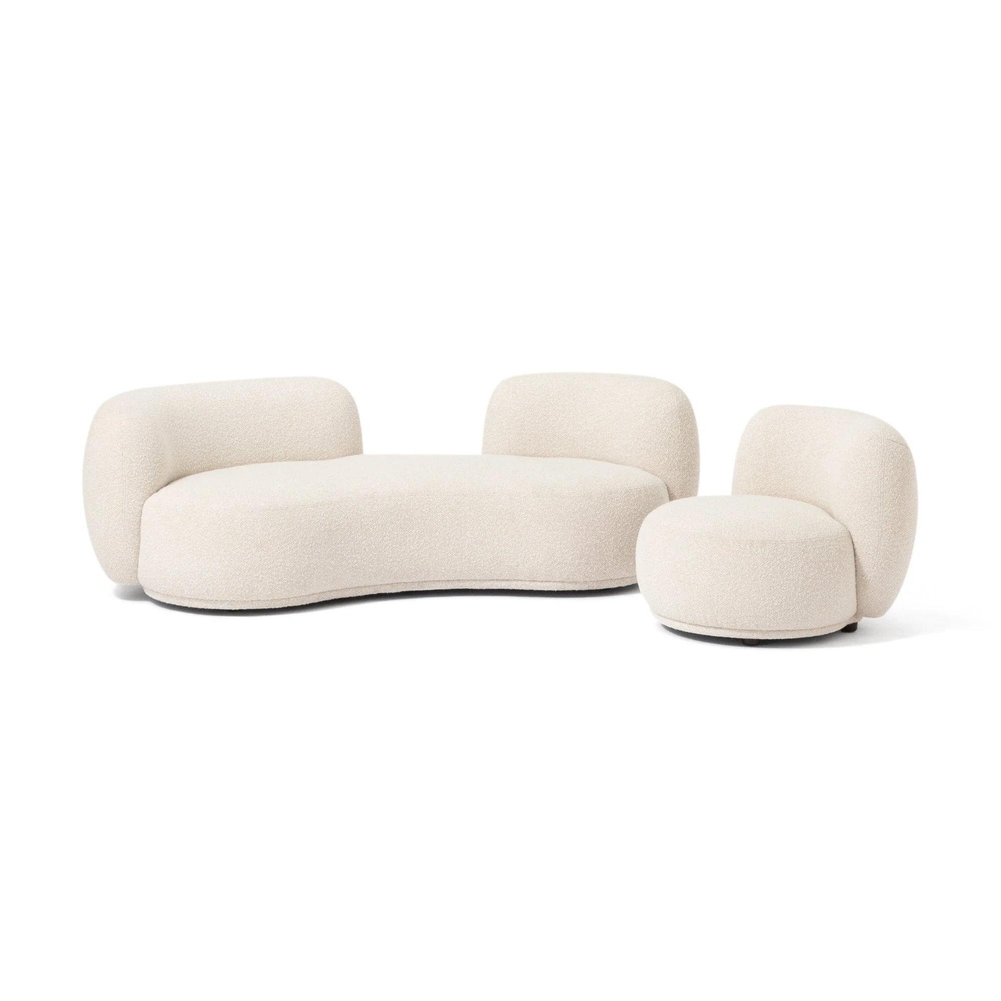 White Single Seat Accent Sofa Chair