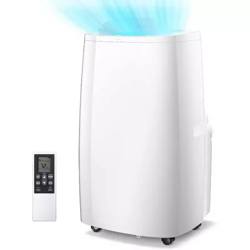 14,000 BTU Portable AC with Remote! Cools Rooms up to 700 Sq.Ft. 3 in 1 Function, Digital Display, 24H Timer, Installation Kit