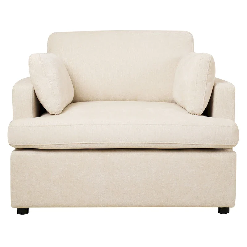 Naro Modern Fabric Accent Chair with Removable Cushion by Christopher Knight Home