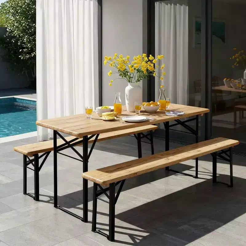 Karl Home 6 - Person Patio Dining Set with Rectangular Table