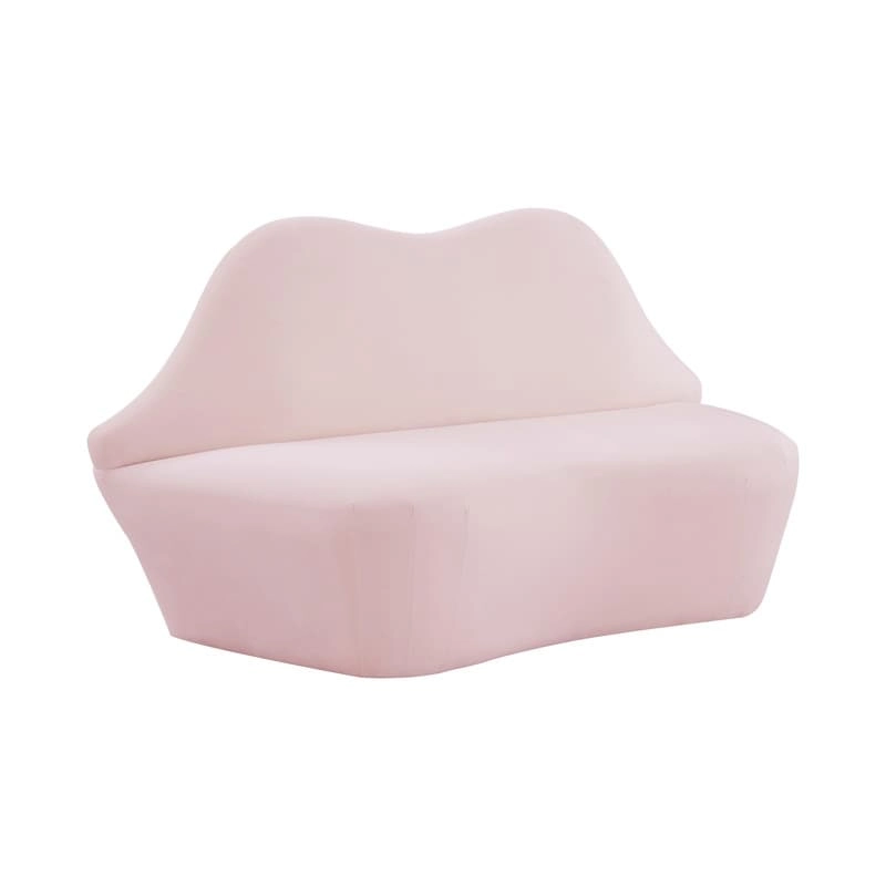 Lips Velvet Settee - 67.7W x 29.1D x 36H