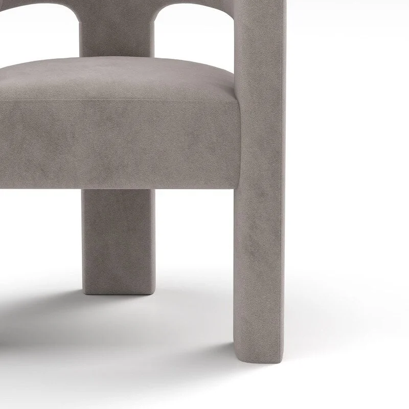 SEYNAR Modern Glam Velvet Upholstered Dining Chair, Open-Back Accent Chair Set of 6