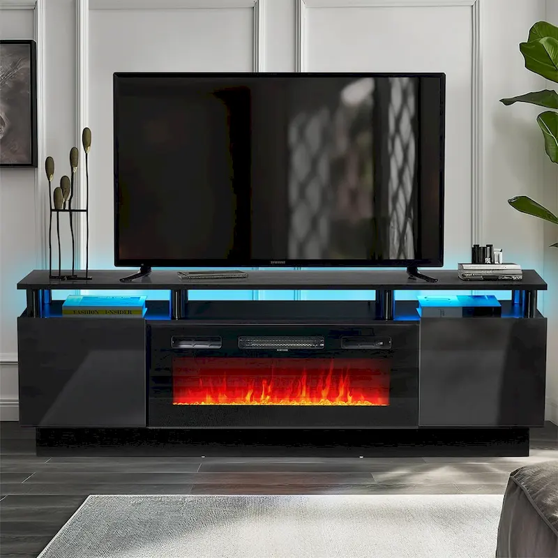 70  Fireplace TV Stand with 36  Electric Fireplace